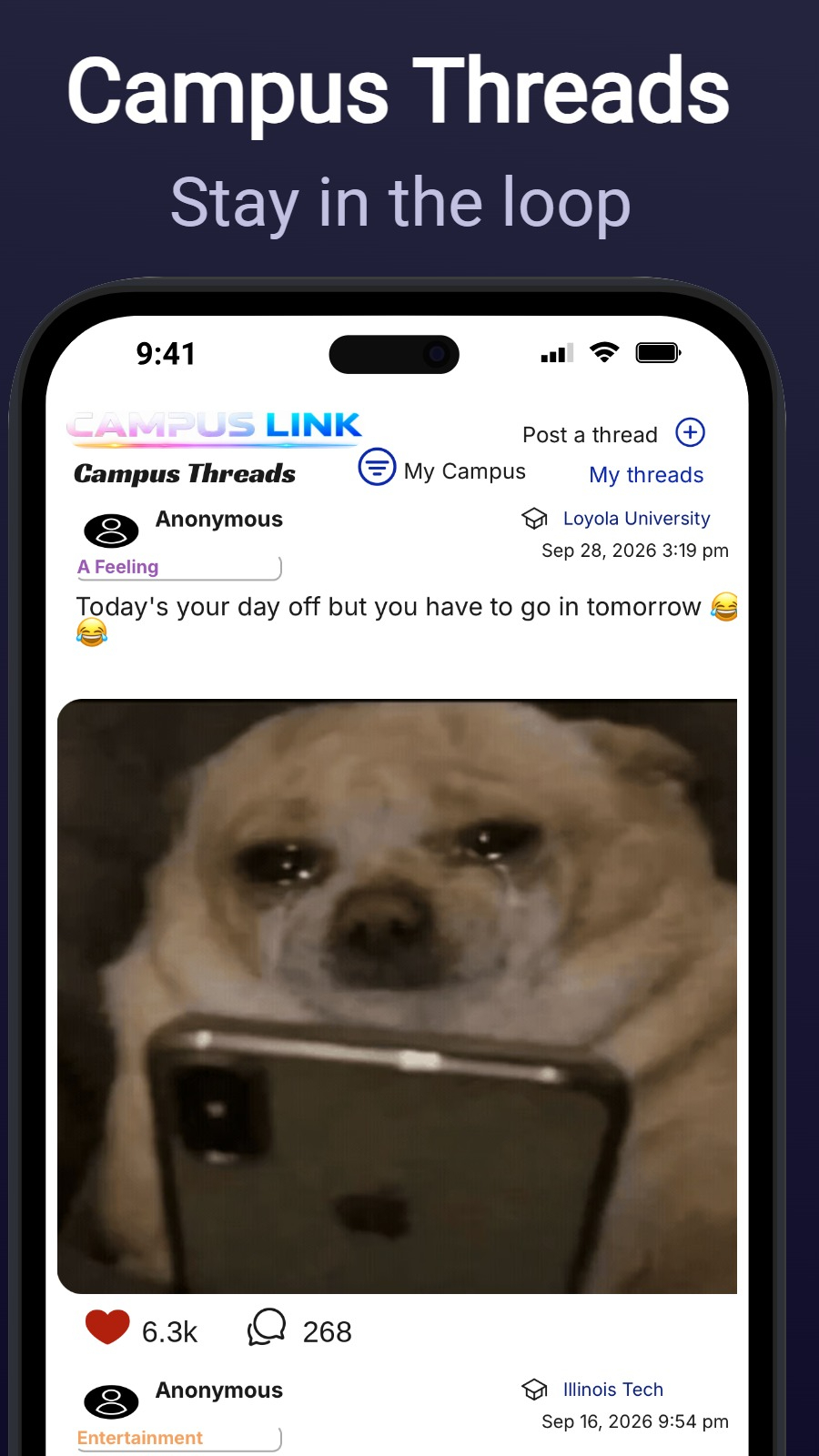 Campus Threads - Stay in the loop