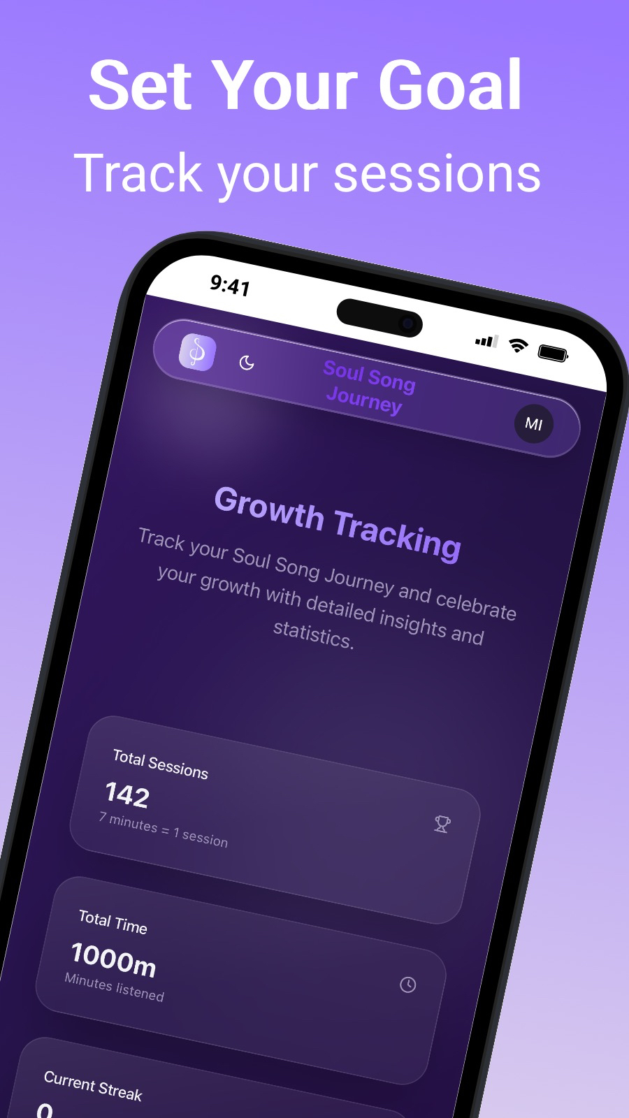 Set Your Goal - Track your sessions