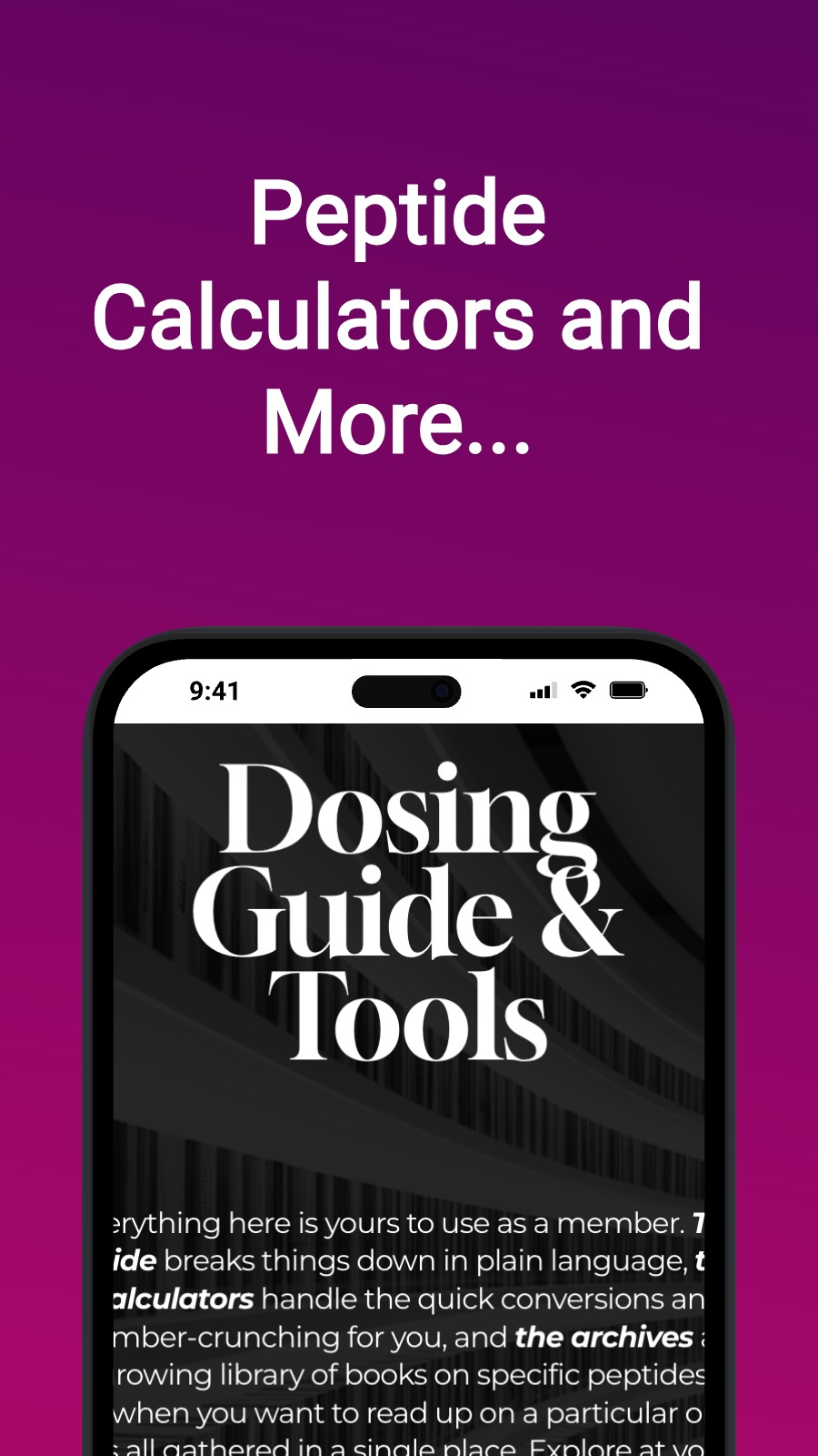 Peptide Calculators and More...