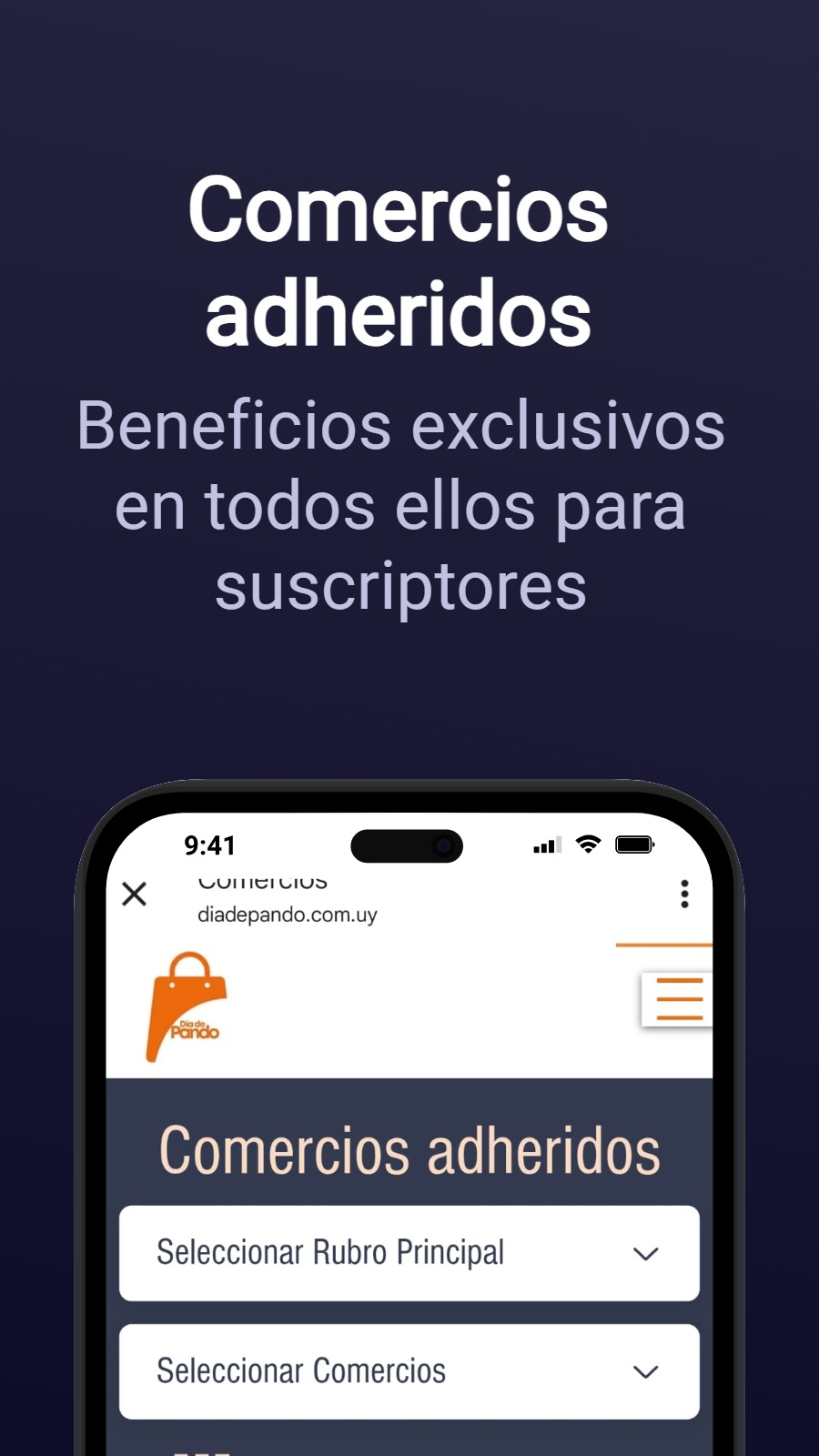 Comercios adheridos - Beneficios exclusivos en todos ellos para suscriptores