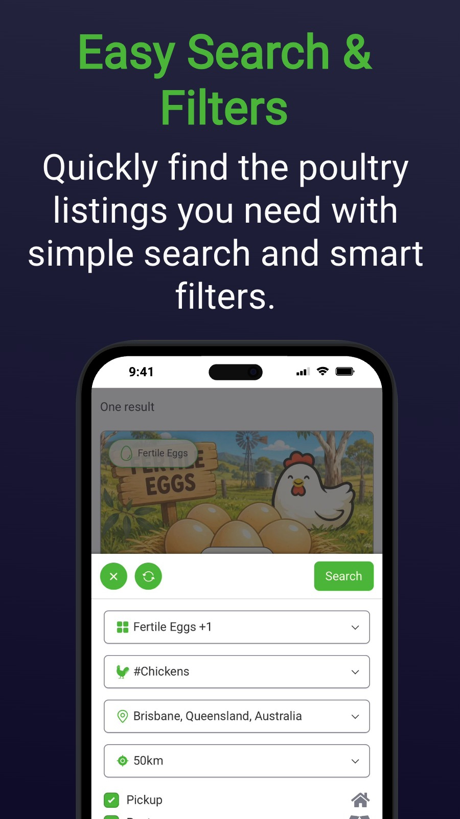 Easy Search & Filters - Quickly find the poultry listings you need with simple search and smart filters.